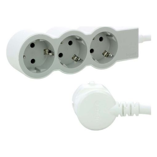 Εικόνα της Πολύπριζο Legrand 3 Θέσεων 3m White/Grey 694559