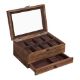 Εικόνα της Songmics Watch Box Rustic Walnut 19 x 27 x 12.5 cm JOW008K01