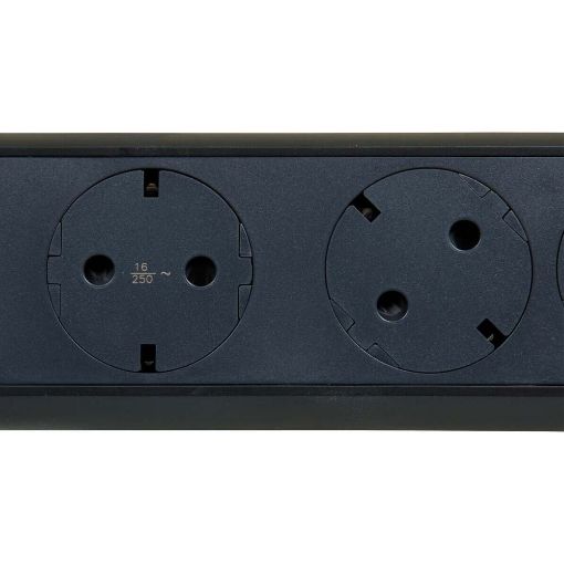 Εικόνα της Πολύπριζο Legrand 5 Θέσεων με Διακόπτη Rotating 1.5m Black/Dark Grey 694532