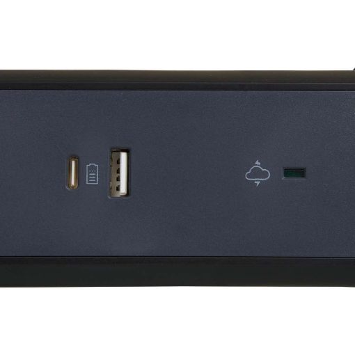 Εικόνα της Πολύπριζο Ασφαλείας Legrand 5 Θέσεων & USB-A/USB-C 1.5m Rotating Black/Dark Grey 694514