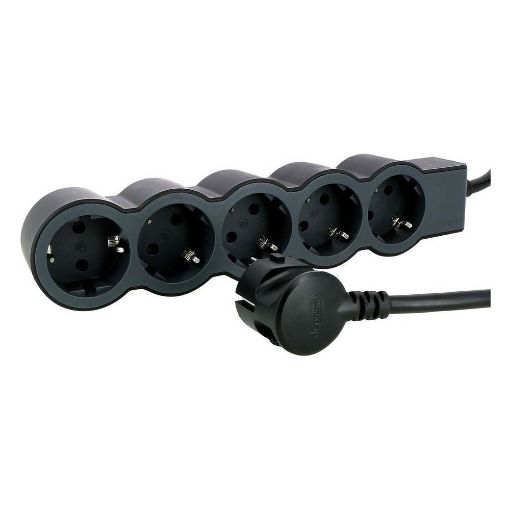Εικόνα της Πολύπριζο Legrand 5 Θέσεων 3m Black/Dark Grey 694564