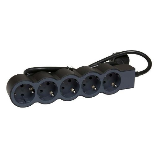 Εικόνα της Πολύπριζο Legrand 5 Θέσεων 3m Black/Dark Grey 694564