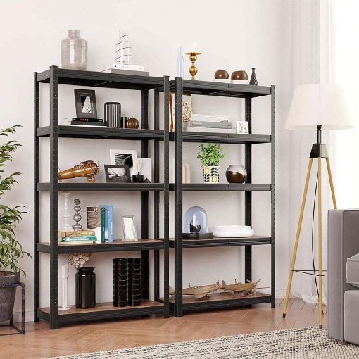 Εικόνα της Songmics Ραφιέρα Dexion Vintage με 5 Ράφια 150 x 75 x 30 cm Black/Brown GLR030B01