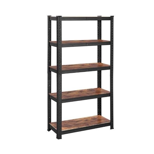 Εικόνα της Songmics Ραφιέρα Dexion Vintage με 5 Ράφια 150 x 75 x 30 cm Black/Brown GLR030B01