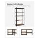 Εικόνα της Songmics Ραφιέρα Dexion Vintage με 5 Ράφια 180 x 90 x 40 cm Black/Brown GLR040B11