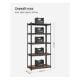 Εικόνα της Songmics Ραφιέρα Dexion Vintage με 5 Ράφια 180 x 90 x 40 cm Black/Brown GLR040B11