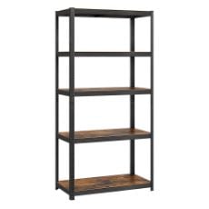 Εικόνα της Songmics Ραφιέρα Dexion Vintage με 5 Ράφια 180 x 90 x 40 cm Black/Brown GLR040B11