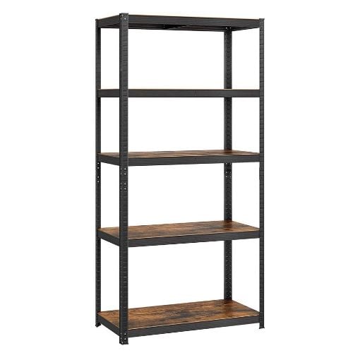 Εικόνα της Songmics Ραφιέρα Dexion Vintage με 5 Ράφια 180 x 90 x 40 cm Black/Brown GLR040B11