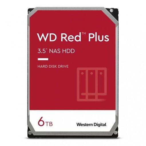 Εικόνα της Εσωτερικός Σκληρός Δίσκος NAS Western Digital Red Plus 6TB 3.5" SATA III 256MB 5400rpm WD60EFPX