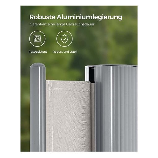Εικόνα της Songmics Πλευρική Tέντα 200 x 350 cm 280gr/m² Beige GSA205E