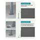 Εικόνα της Songmics Διπλή Πλευρική Tέντα 160 x 600 cm 280 g/m² Grey GSA320G