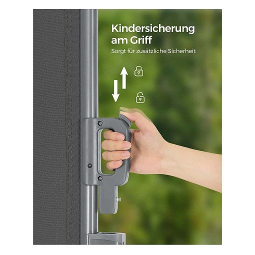 Εικόνα της Songmics Διπλή Πλευρική Tέντα 160 x 600 cm 280 g/m² Grey GSA320G