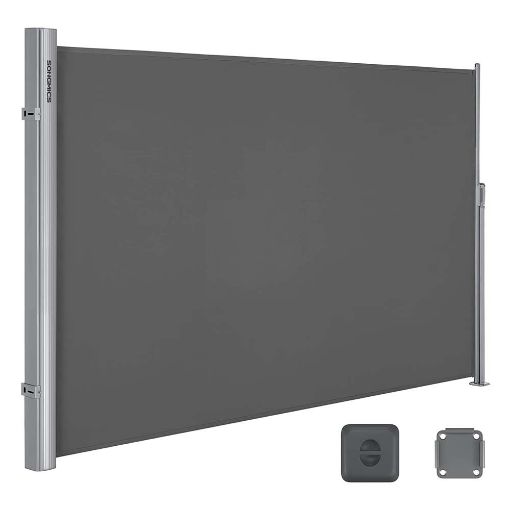 Εικόνα της Songmics Διπλή Πλευρική Tέντα 160 x 600 cm 280 g/m² Grey GSA320G
