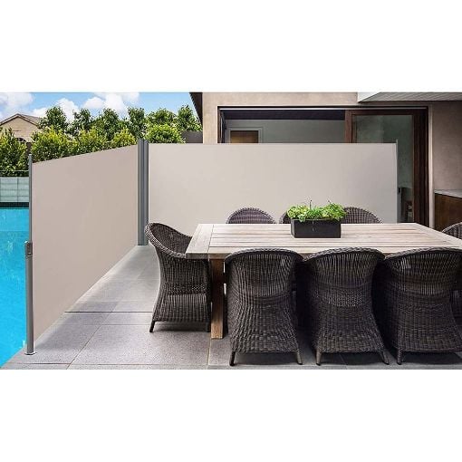 Εικόνα της Songmics Διπλή Πλευρική Tέντα 200 x 600 cm 280 g/m² Beige GSA400E