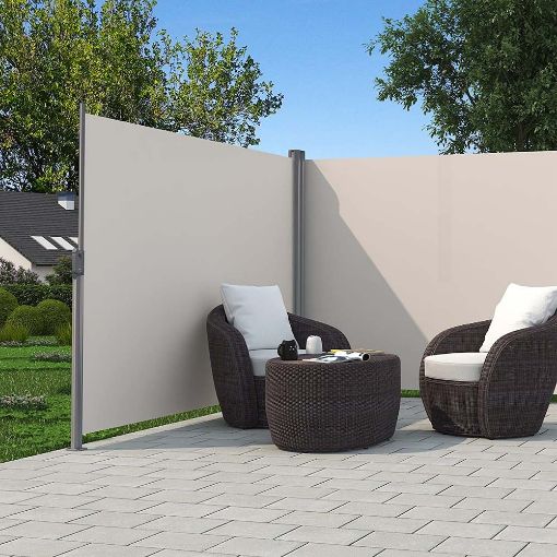 Εικόνα της Songmics Διπλή Πλευρική Tέντα 200 x 600 cm 280 g/m² Beige GSA400E