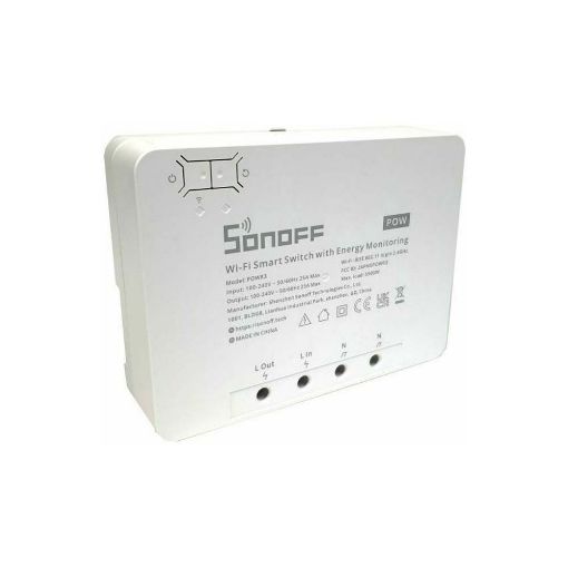 Εικόνα της DIY Smart Ενδιάμεσος Διακόπτης Sonoff POWR3 with Energy Monitoring 1 Gang Wi-Fi White