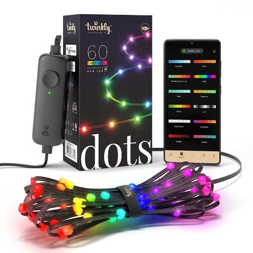 Εικόνα της Twinkly Dots Smart Light RGB 60 LED 3m Black TWD060STP-B