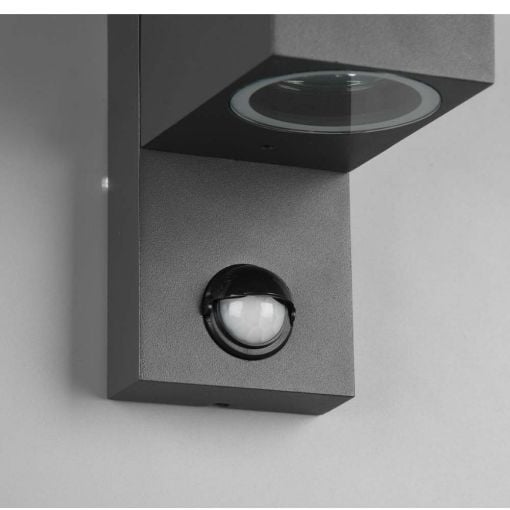 Εικόνα της Επιτοίχιο Φωτιστικό Trio Lighting Roya Motion Sensor GU10 IP44 Black 214269142