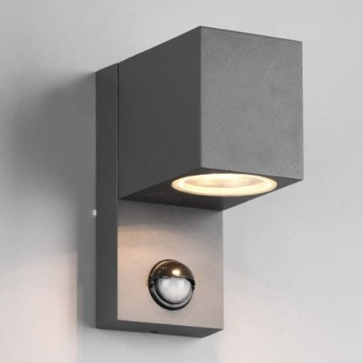 Εικόνα της Επιτοίχιο Φωτιστικό Trio Lighting Roya Motion Sensor GU10 IP44 Black 214269142