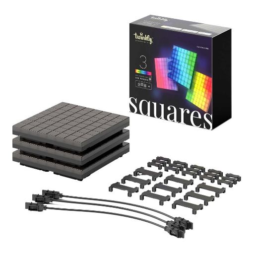Εικόνα της Twinkly Squares Gen2 ARGB Expansion 3-Pack TWQ064STW-03-BAD