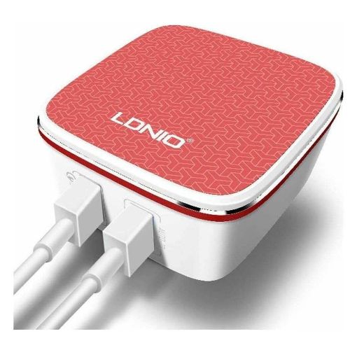 Εικόνα της Φορτιστής Ldnio A2405Q Dual USB-A με Καλώδιο Micro USB QC3.0 Orange/White