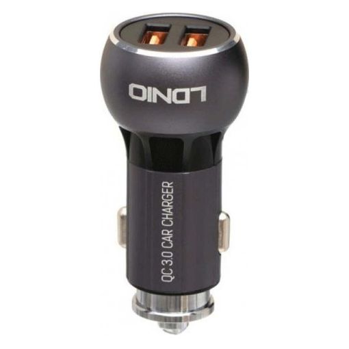 Εικόνα της Φορτιστής Αυτοκινήτου Ldnio C503Q Dual USB-A με Καλώδιο Lightning QC3.0 Grey