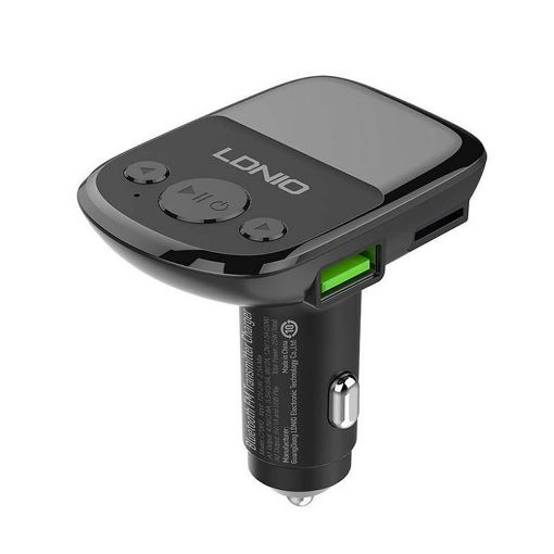 Εικόνα της Φορτιστής Αυτοκινήτου Ldnio C706Q FM Transmitter Dual USB-Α με Καλώδιο Micro USB QC3.0 25W Black