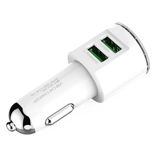 Εικόνα της Φορτιστής Αυτοκινήτου Ldnio DL-C29 Dual USB-A με Καλώδιο Lightning 3.4A White