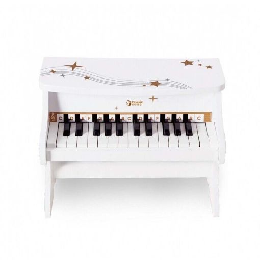 Εικόνα της Classic World - Ξύλινο Παιδικό Πιάνο Λευκό 40536