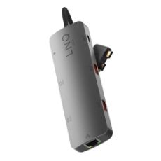 Εικόνα της LinQ D2 Pro 7-in-2 USB-C Multiport Hub Grey LQ48011