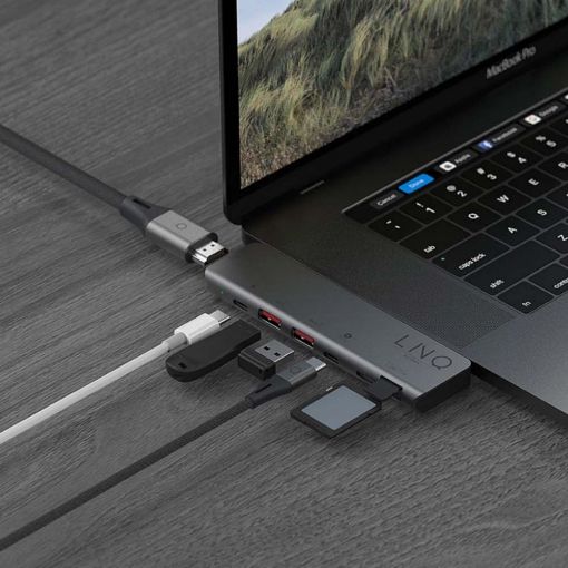 Εικόνα της LinQ Pro 7-In-2 USB-C Multiport Grey LQ48012