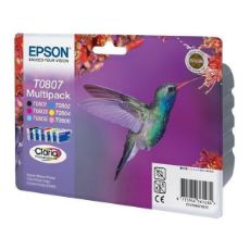 Εικόνα της Πακέτο 6 Μελανιών Epson T0807 Black, Cyan, Magenta, Yellow, Light Cyan & Light Magenta C13T080740