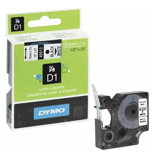 Εικόνα της Ετικέτες Dymo D1 Standard 12mm x 7m Black On White 45013 S0720530