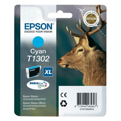 Εικόνα της Μελάνι Epson T1302 Cyan XL C13T130240
