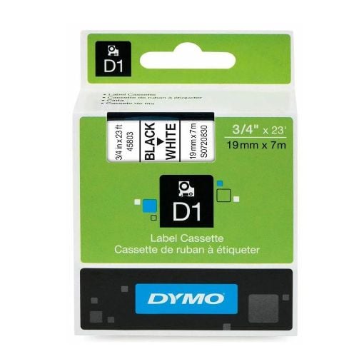 Εικόνα της Ετικέτες Dymo D1 Standard 19mm x 7m Black On White 45803 S0720830
