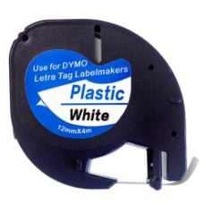 Εικόνα της Πλαστικές Ετικέτες Dymo Letratag White 12mm x 4m 91201 S0721610