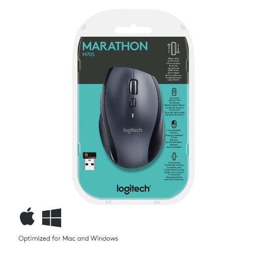 Εικόνα της Ποντίκι Logitech Marathon M705 Laser Wireless Black 910-001949