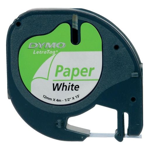 Εικόνα της Χάρτινες Ετικέτες Dymo Letratag White 12mm x 4m 91200 S0721510