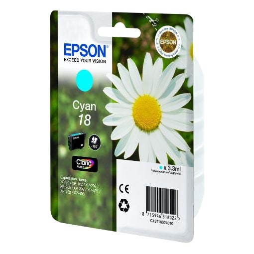 Εικόνα της Μελάνι Epson T180240 Cyan C13T18024010