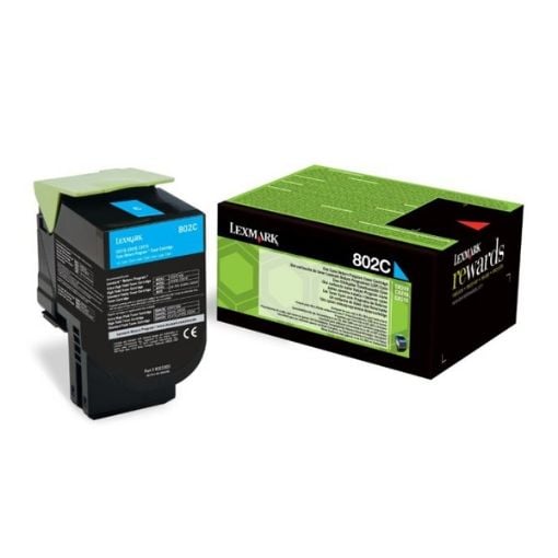 Εικόνα της Toner Lexmark 802C Cyan Return 80C20C0