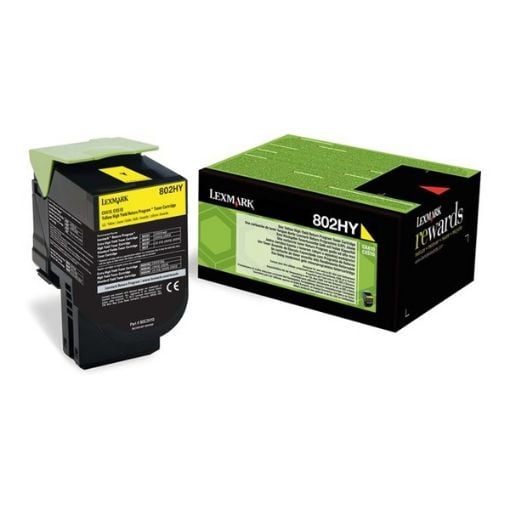 Εικόνα της Toner Lexmark 802HY Yellow Extra High Yield 80C2HY0