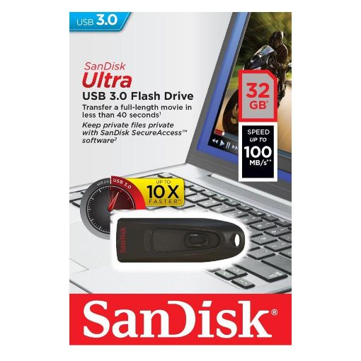 Εικόνα της SanDisk Ultra USB 3.0 32GB Black SDCZ48-032G-U46