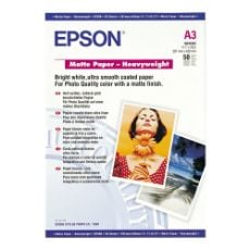 Εικόνα της Φωτογραφικό Χαρτί Heavyweight Epson A3 Matte 167g/m² 50 Φύλλα C13S041261