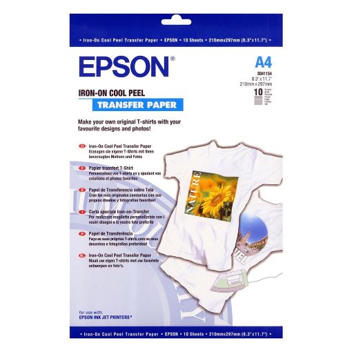 Εικόνα της Χαρτί Iron-On-Transfer Epson A4 124g/m² 10 Φύλλα C13S041154