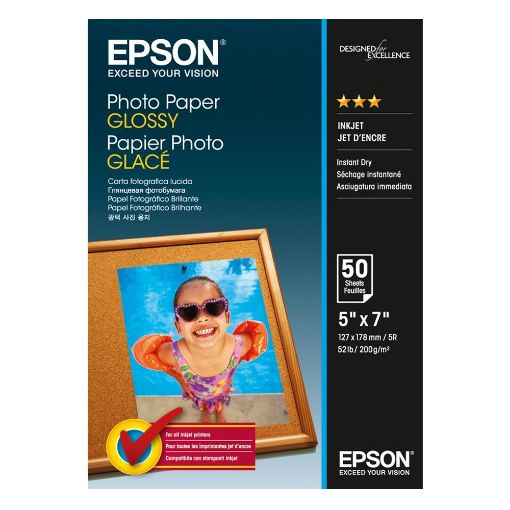 Εικόνα της Φωτογραφικό Χαρτί Epson 13 x 18 cm Glossy 200g/m² 50 Φύλλα C13S042545