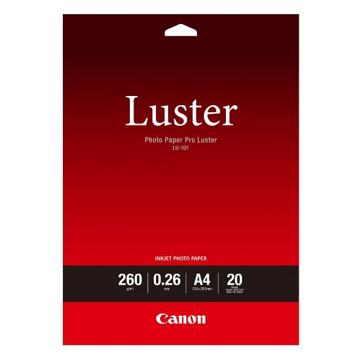 Εικόνα της Φωτογραφικό Χαρτί Luster Canon LU-101 A4 Semi Glossy 260g/m² 20 Φύλλα 6211B006