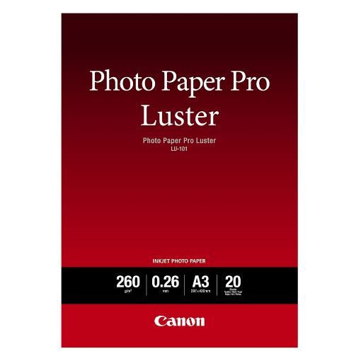 Εικόνα της Φωτογραφικό Χαρτί Luster Canon LU-101 A3 260g/m² 20 Φύλλα 6211B007