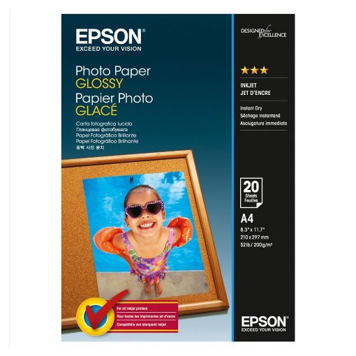 Εικόνα της Φωτογραφικό Χαρτί Epson A4 Glossy 200g/m² 20 Φύλλα C13S042538