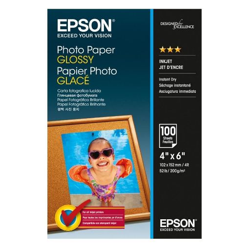 Εικόνα της Φωτογραφικό Χαρτί Epson A6 Glossy 200g/m² 100 Φύλλα C13S042548