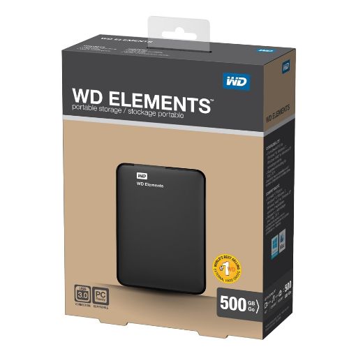 Εικόνα της Εξωτερικός Σκληρός Δίσκος Western Digital Elements 500GB USB 3.0 2.5" Black WDBUZG5000ABK-EESN